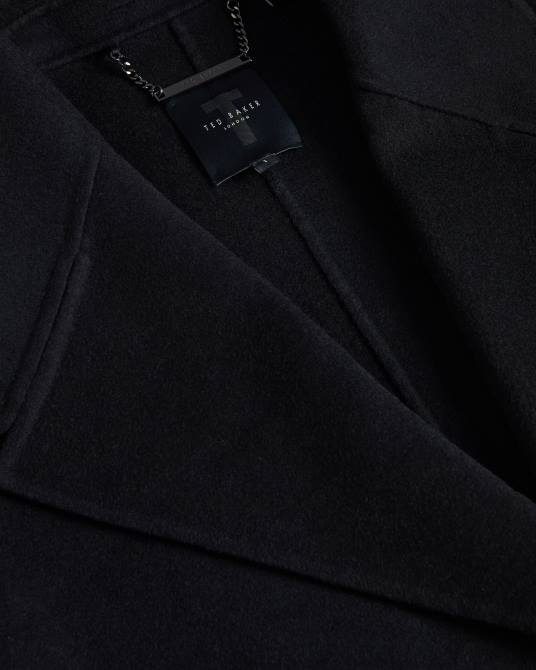 Ted Baker mujer 2ZFP456 ropa abrigo capullo caysa con cuello extragrande negro