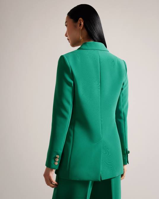 Ted Baker mujer 2ZFP482 ropa chaqueta cruzada llayla con botones en relieve verde