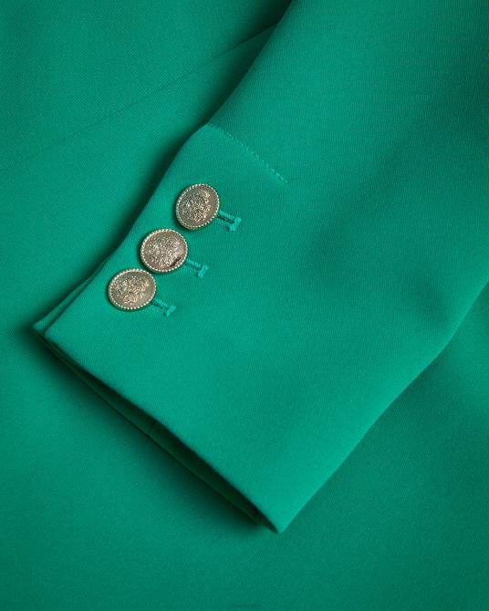 Ted Baker mujer 2ZFP482 ropa chaqueta cruzada llayla con botones en relieve verde
