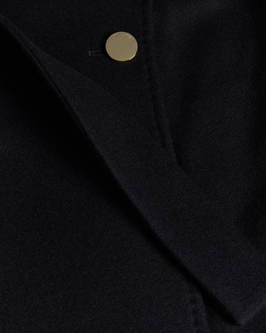 Ted Baker mujer 2ZFP488 ropa abrigo cruzado corto de lana rytaa negro azabache