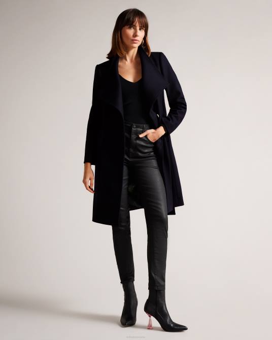 Ted Baker mujer 2ZFP509 ropa abrigo cruzado midi de lana sandra dk-azul marino