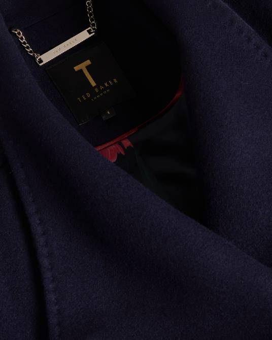 Ted Baker mujer 2ZFP509 ropa abrigo cruzado midi de lana sandra dk-azul marino