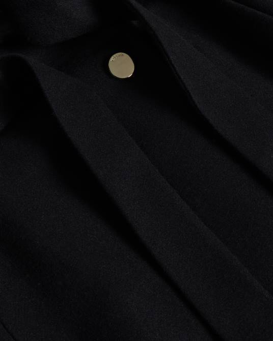 Ted Baker mujer 2ZFP525 ropa abrigo cruzado midi de lana sandra negro azabache