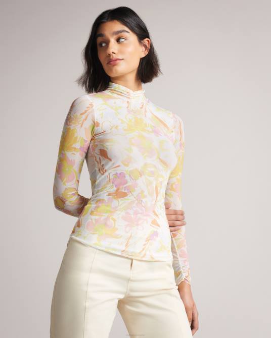 Ted Baker mujer 2ZFP553 ropa top de malla dobby danuta blanco