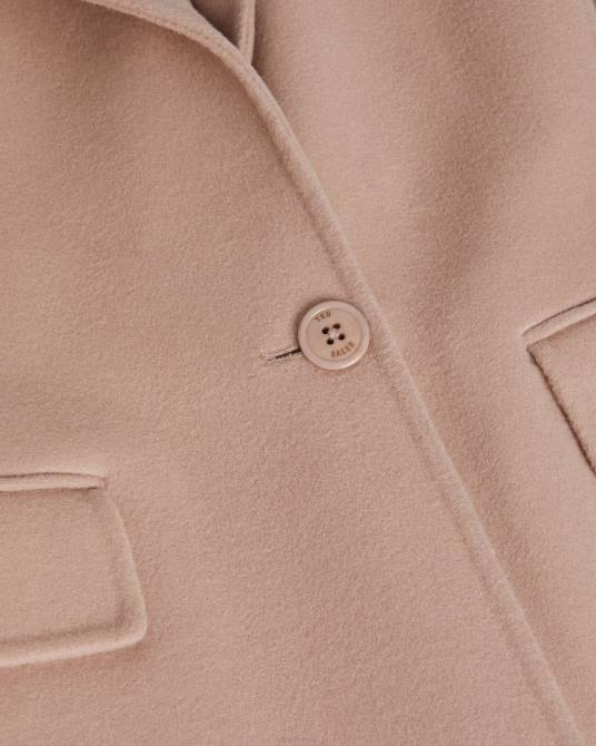 Ted Baker mujer 2ZFP77 ropa abrigo largo serinn en mezcla de lana Rosado oscuro