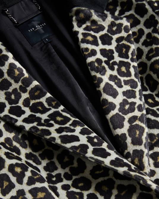 Ted Baker mujer 2ZFP86 ropa leeroi abrigo midi con botonadura sencilla negro