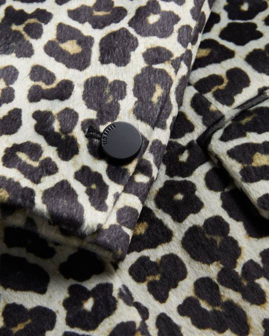 Ted Baker mujer 2ZFP86 ropa leeroi abrigo midi con botonadura sencilla negro