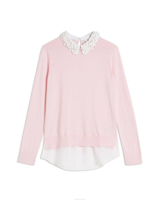 Ted Baker mujer 2ZFP486 ropa suéter simulado con cuello floral Nansea rosa