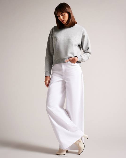 Ted Baker mujer 2ZFP537 ropa sudadera con logo de lorito gris