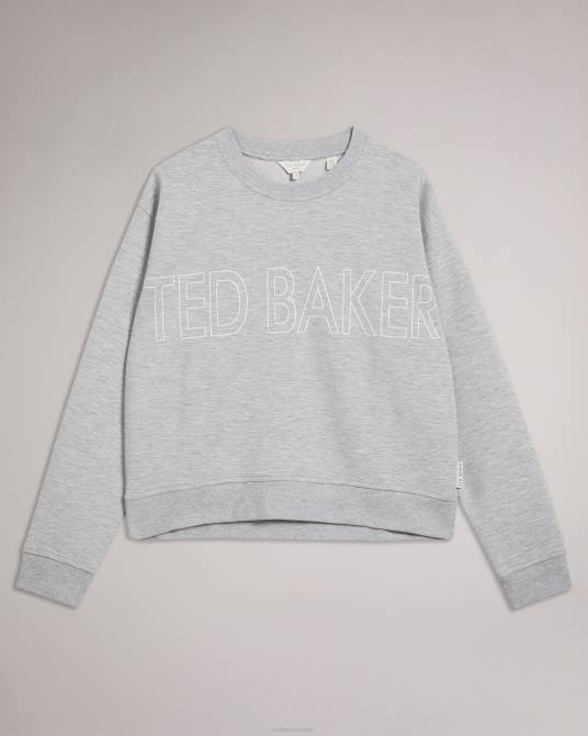 Ted Baker mujer 2ZFP537 ropa sudadera con logo de lorito gris