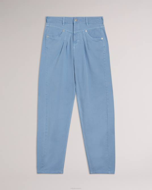 Ted Baker mujer 2ZFP616 ropa Vaqueros Zandin con pernera de barril, canesú delantero y detalle de pliegues lavado ligero