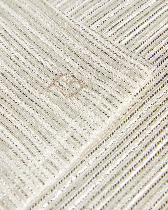 Ted Baker mujer 2ZFP516 ropa camiseta catrino metalizada ajustada Marfil