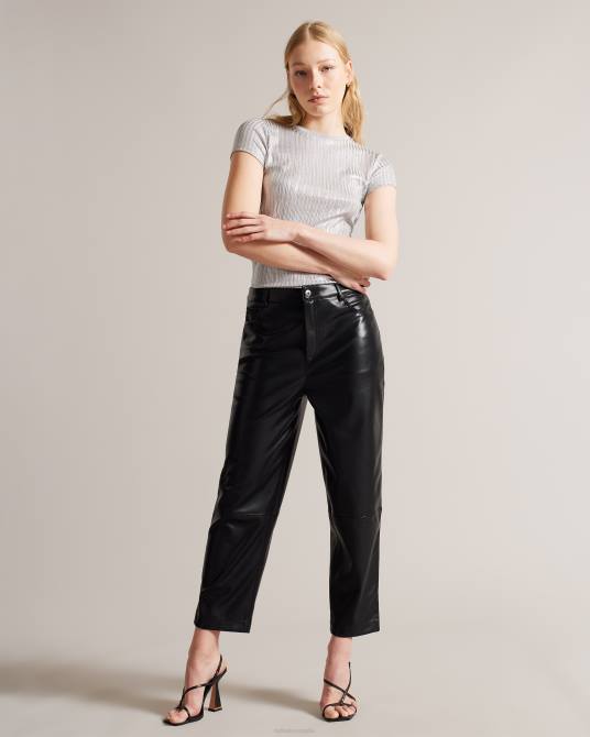 Ted Baker mujer 2ZFP556 ropa camiseta catrino metalizada ajustada plata