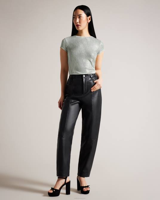 Ted Baker mujer 2ZFP609 ropa camiseta catrino metalizada ajustada pl-verde