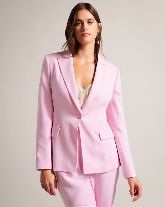 Ted Baker mujer 2ZFP243 ropa myyia blazer de corte slim con botonadura sencilla lila