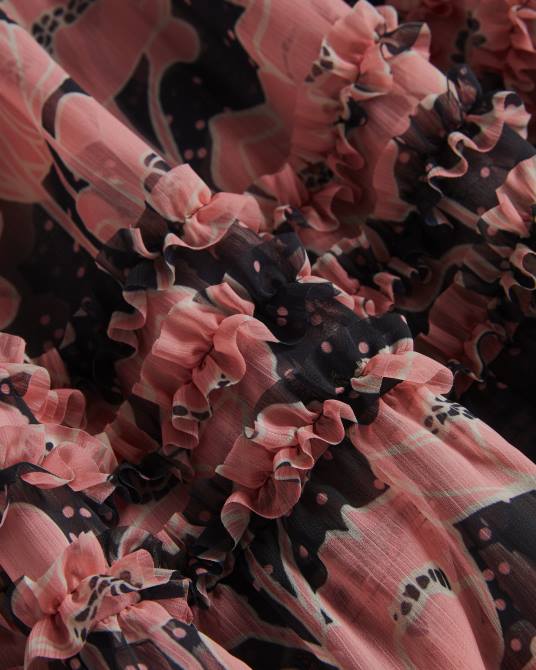 Ted Baker mujer 2ZFP247 ropa falda larga a capas de allesaa negro