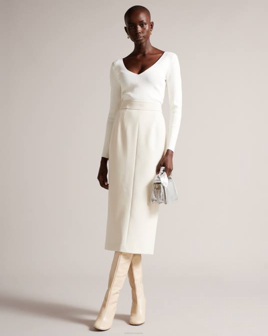 Ted Baker mujer 2ZFP266 ropa falda lápiz larga de sastre amberos natural