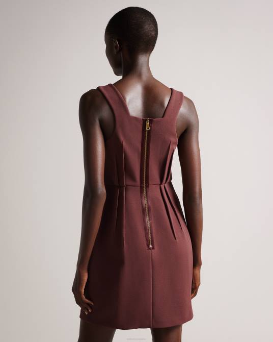 Ted Baker mujer 2ZFP453 ropa vestido con falda tulipán lophiaz marrón