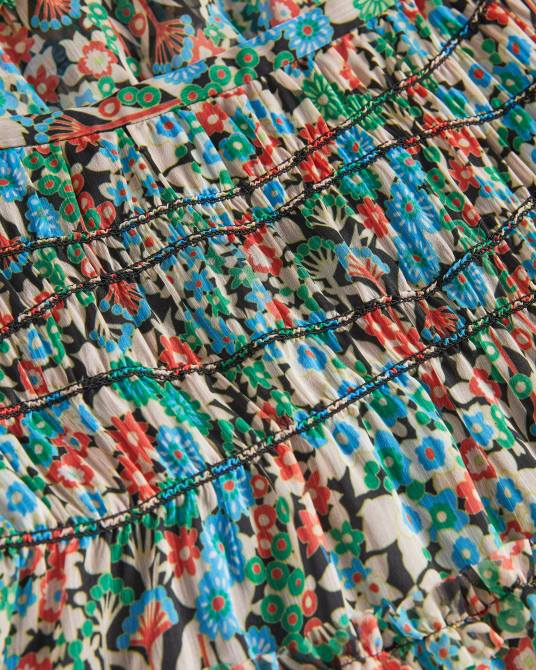 Ted Baker mujer 2ZFP528 ropa falda larga amadea a capas negro