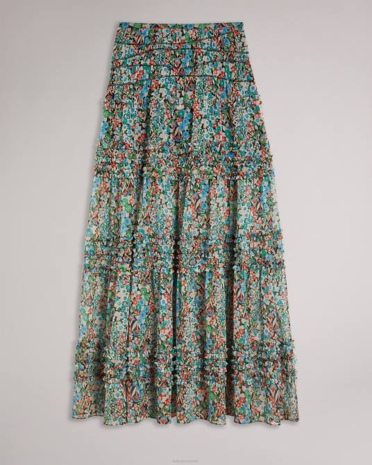 Ted Baker mujer 2ZFP528 ropa falda larga amadea a capas negro