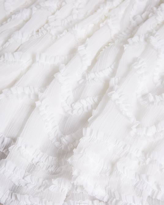 Ted Baker mujer 2ZFP631 ropa minifalda amplia con detalle de microvolantes blanco