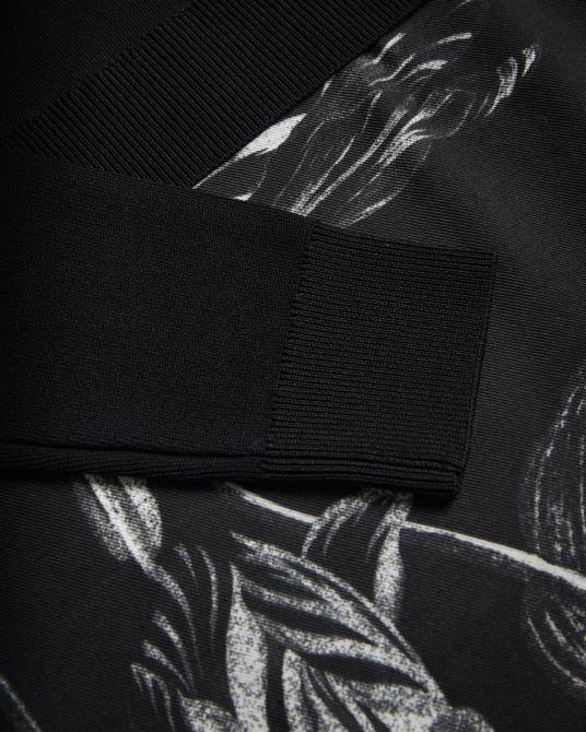 Ted Baker mujer 2ZFP63 ropa vestido con falda y corpiño de punto alettaa negro