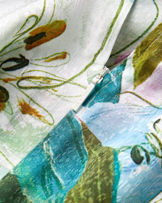 Ted Baker mujer 2ZFP9 ropa Mono con cuello halter y detalle de corpiño cruzado verde