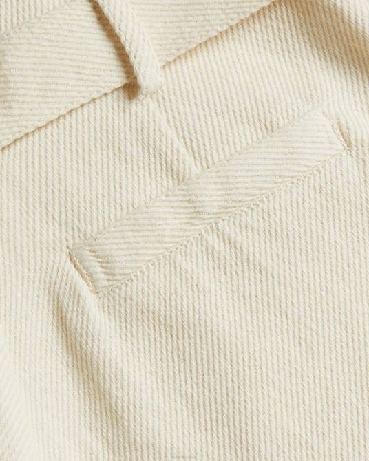 Ted Baker mujer 2ZFP300 ropa shorts índigow de talle alto con cinturón Marfil