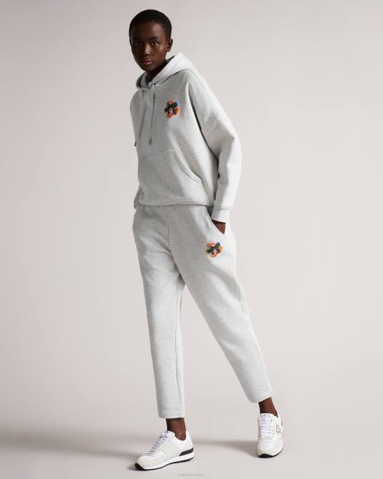 Ted Baker mujer 2ZFP590 ropa Jogger de punto nicolez con flores gris medio