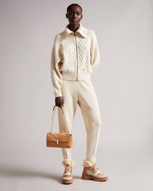 Ted Baker mujer 2ZFP611 ropa joggers de punto de diseño juliiah natural