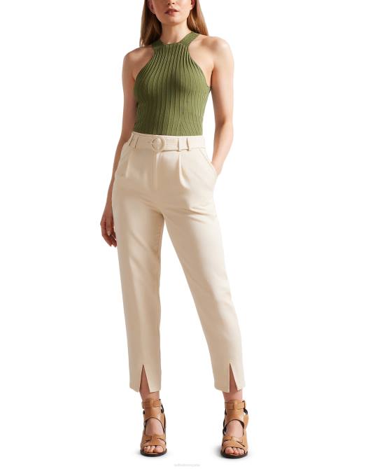 Ted Baker mujer 2ZFP117 ropa pantalones carrot leg de talle alto ninette Marfil