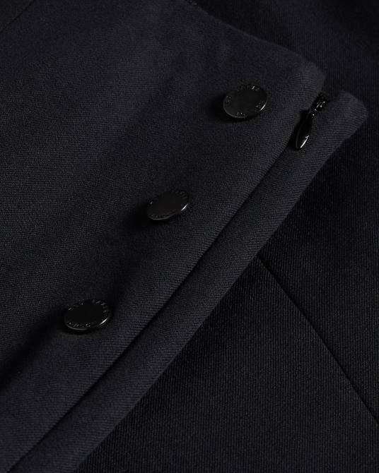 Ted Baker mujer 2ZFP297 ropa pantalones liroi de talle alto con botones de imitación negro