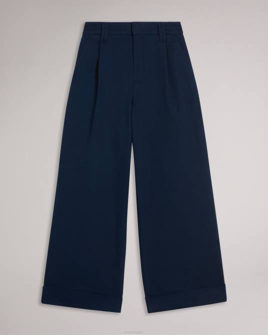Ted Baker mujer 2ZFP319 ropa pantalones de vestir con pernera ancha steviey azul marino oscuro