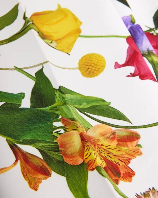 Ted Baker mujer 2ZFP320 ropa pantalones tapered con estampado floral ziaaht blanco