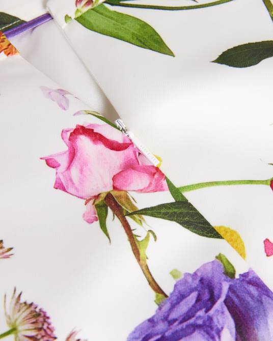 Ted Baker mujer 2ZFP320 ropa pantalones tapered con estampado floral ziaaht blanco