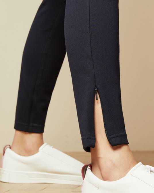 Ted Baker mujer 2ZFP331 ropa jeggings ponti ajustados con cremallera en los puños strenti azul oscuro