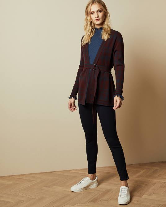 Ted Baker mujer 2ZFP331 ropa jeggings ponti ajustados con cremallera en los puños strenti azul oscuro