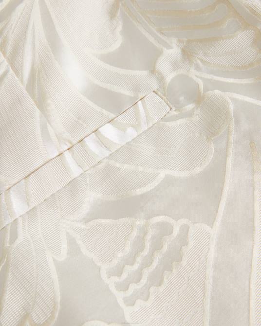 Ted Baker mujer 2ZFP365 ropa pantalones majiat de pernera ancha en jacquard natural