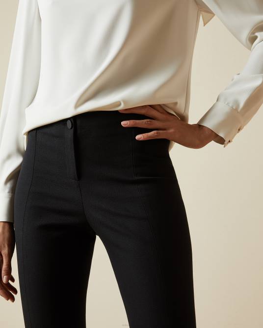 Ted Baker mujer 2ZFP370 ropa pantalones con detalle de aberturas ozete negro