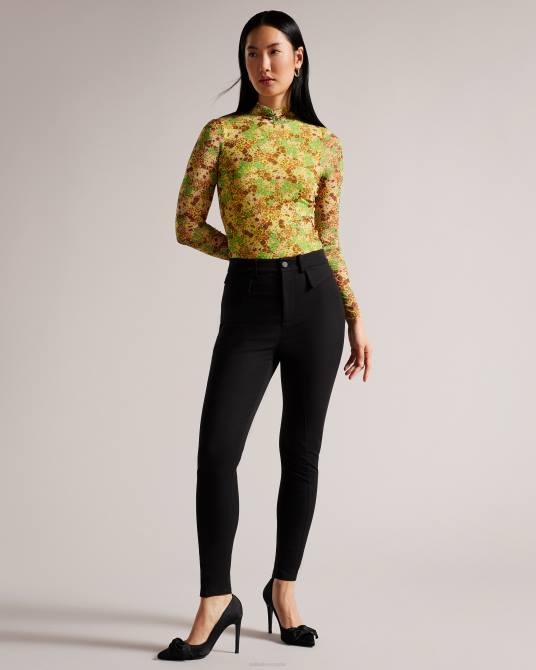 Ted Baker mujer 2ZFP431 ropa pantalones con paneles tesia negro