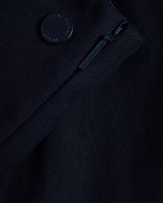 Ted Baker mujer 2ZFP478 ropa pantalones liroi de talle alto con botones de imitación Armada