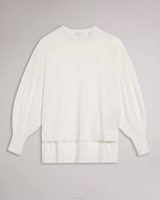 Ted Baker mujer 2ZFP543 ropa jersey con detalle de mangas nicci blanco
