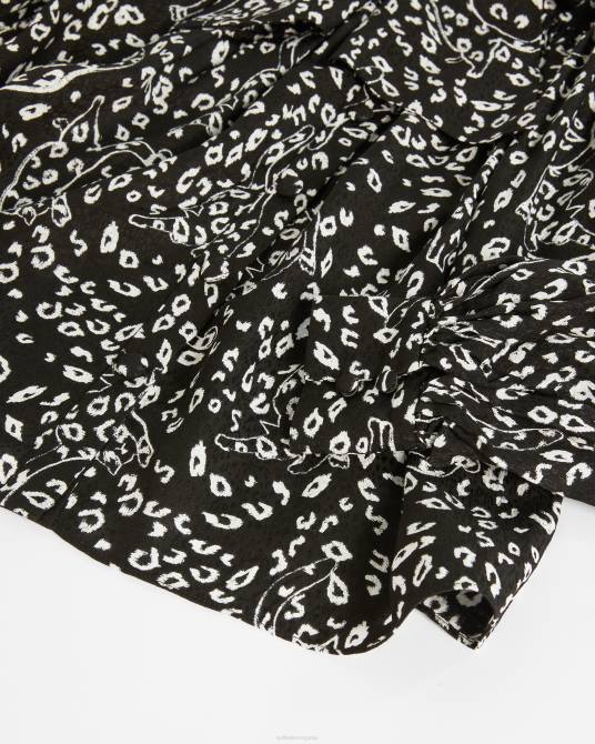 Ted Baker mujer 2ZFP555 ropa blusa Gaelle con lazo estampado negro