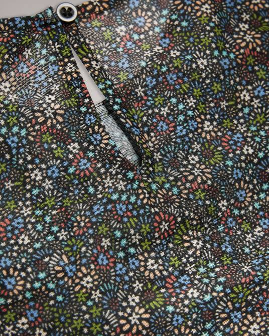 Ted Baker mujer 2ZFP575 ropa top de punto con parte delantera fruncida de savannn negro