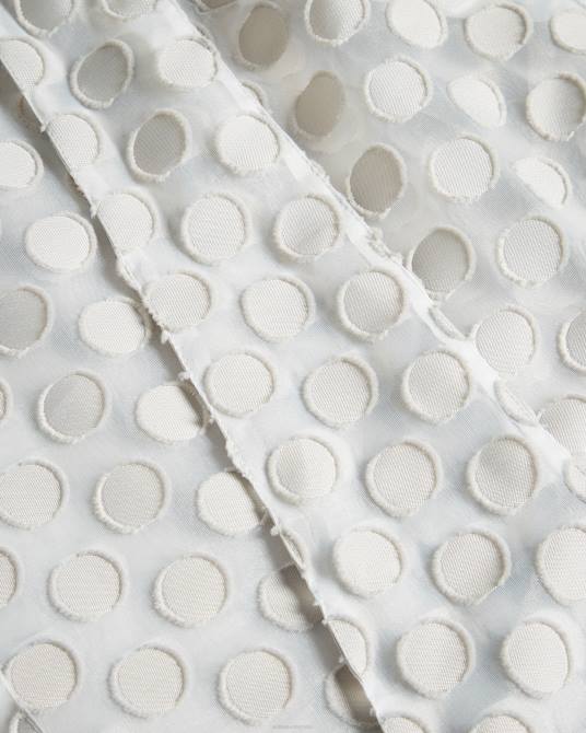 Ted Baker mujer 2ZFP601 ropa blusa caieta de organza con lunares y lazo en el coño blanco