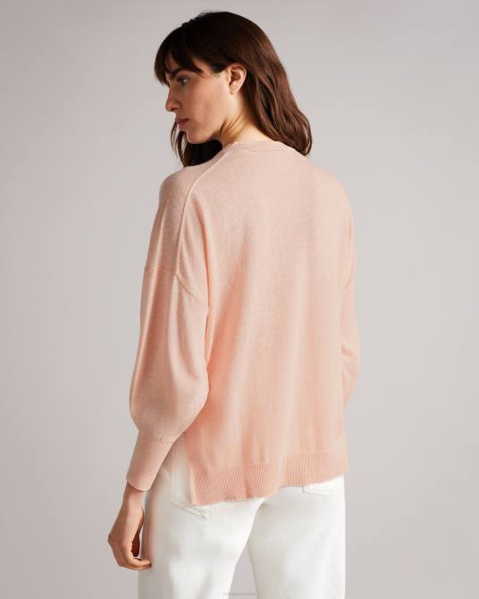 Ted Baker mujer 2ZFP617 ropa jersey con detalle de mangas nicci rosa