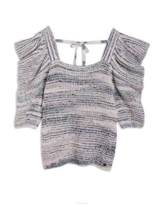 Ted Baker mujer 2ZFP626 ropa jersey aspel con mangas exageradas y aberturas en la espalda blanco