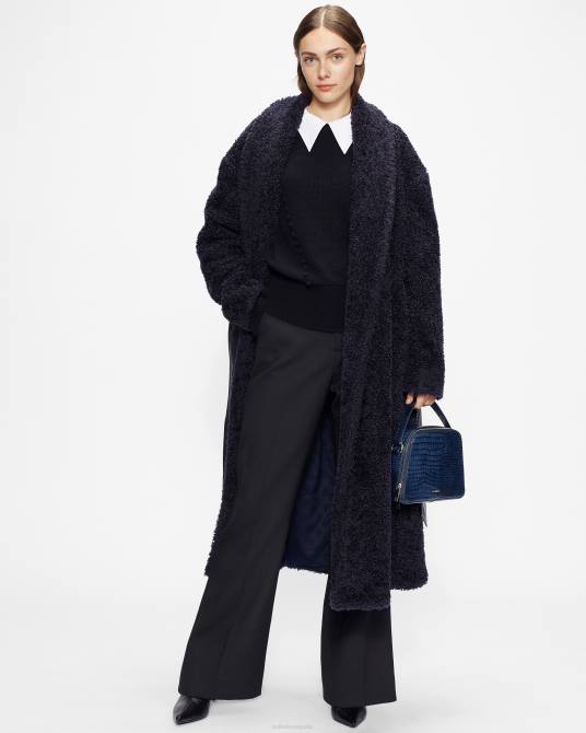 Ted Baker mujer 2ZFP632 ropa jersey de punto aledina con detalle de cuello azul marino oscuro