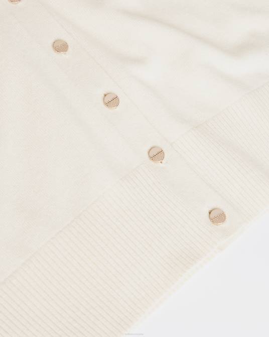 Ted Baker mujer 2ZFP521 ropa astryyd cárdigan con mangas drapeadas natural