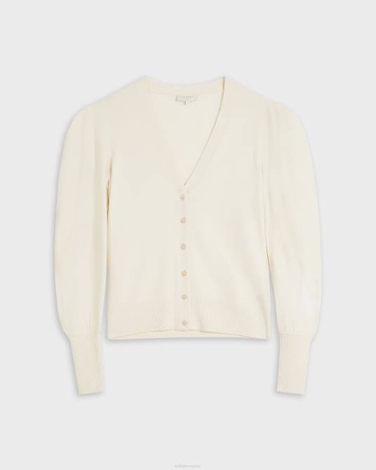 Ted Baker mujer 2ZFP521 ropa astryyd cárdigan con mangas drapeadas natural